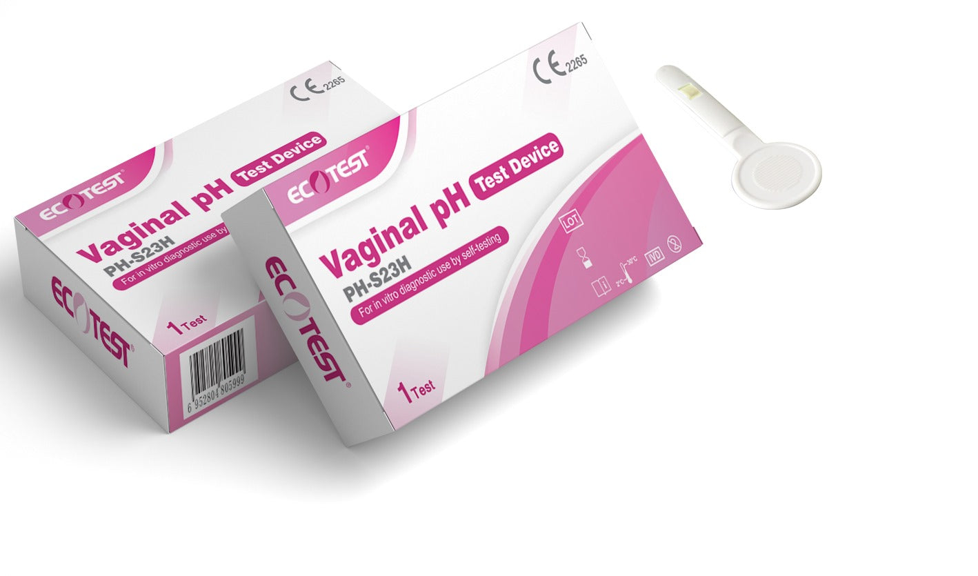 Vaginale pH zelftest voor het eenvoudig en discreet controleren van de vaginale pH-waarde thuis.