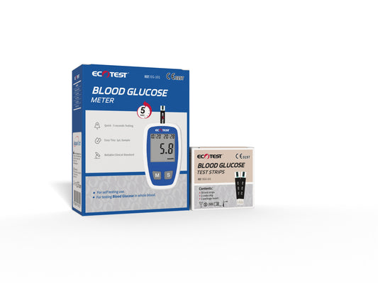 Bloedglucose meter met 50 teststrips en lancetten voor betrouwbare bloedsuikermeting thuis
