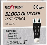Bloedglucoseteststrips voor gebruik met glucosemeter-close-up