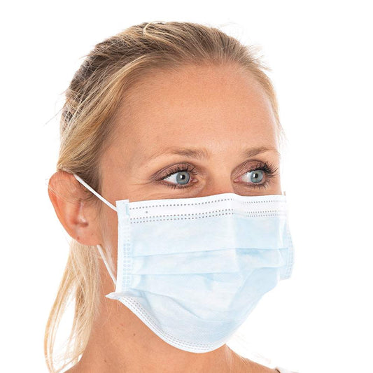 Wit mondmasker, ontworpen voor hygiënische bescherming, comfortabel en geschikt voor dagelijks gebruik.